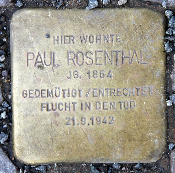 File:Stolperstein Konstanzer Str 55 (Wilmd) Paul Rosenthal.jpg