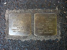 Stolpersteins Ernst Gottschalk, Frieda Gottschalk Wittelsbacher Ring 18 Bonn.JPG