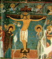Crucifixion, fresco from Studenica monastery