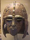 The Sutton Hoo helmet (7th century), now on display in the British Museum, London