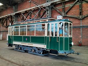 Museum car 25 in the MVG depot