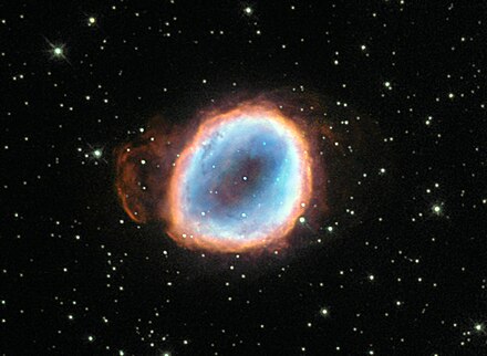 In planetary nebula NGC 6565, a cloud of gas was ejected from the star after strong stellar winds.[8]
