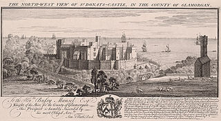 The north-west view of St. Donats castle, in the county of Glamorgan