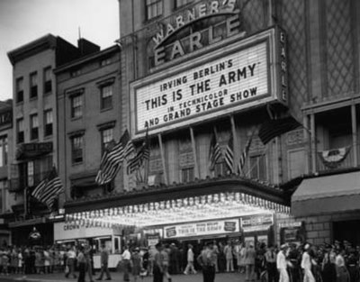 The premiere of This is the Army, at the Warner Theatre in Washington D.C.