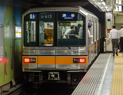 Metro Train in Tameike-Sanno station