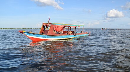 Boat on Tonle Sap Lake near Kampong Phlouk