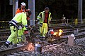 * Nomination Total reconstruction of Neunkirchen station Neunkirchen railwaystation. – While a weld is grinded, the next is already being prepared. --Steindy 00:42, 18 January 2015 (UTC) * Promotion Good quality. --Dnalor 01 11:06, 18 January 2015 (UTC)