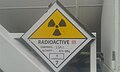Panneau de signalisation sur les parois latérales d'un wagon d'uranium (UF4)