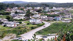 Una vista di Trinidad da un sentiero sulla vicina Trinidad Head