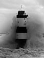 Trwyn Du lighthouse in stormy seas ^2 - geograph.org.uk - 952614.jpg