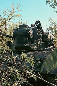 A Gepard in operation during the 2022 Russian invasion of Ukraine, 25 October 2022 UA Gepard SPAAG 01.jpg