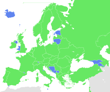Map of UEFA countries whose teams reached the group stage of the UEFA Europa League
.mw-parser-output .legend{page-break-inside:avoid;break-inside:avoid-column}.mw-parser-output .legend-color{display:inline-block;min-width:1.25em;height:1.25em;line-height:1.25;margin:1px 0;text-align:center;border:1px solid black;background-color:transparent;color:black}.mw-parser-output .legend-text{}
UEFA member country that has been represented in the group stage
UEFA member country that has not been represented in the group stage UEFA members Europa League group stage.png