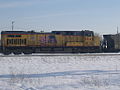 UP #5645 (AC44CWCTE) and #6800 (AC44CW) are sitting with 139 cars of coal at Battle Creek, Michigan.