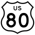 U.S. Route 80 marker