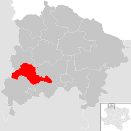 Poloha obce Waidhofen an der Thaya-Land v okrese Waidhofen an der Thaya (klikacia mapa)
