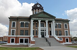 Washita County Courthouse, een van de zes inzendingen voor de provincie in de NRHP