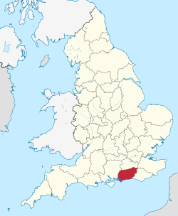 West Sussex (ceremonial county) in England.svg