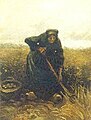 Woman Lifting Potatoes. 1885.