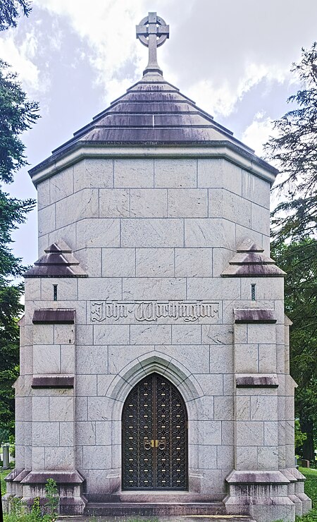 John Worthington mausoleum from the front