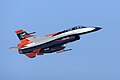 F-16-based VISTA multifunctional testbed aircraft (former NF-16D and now X-62A) in 2019 under a new paint scheme