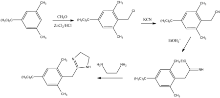Xylometazoline synthesis.png