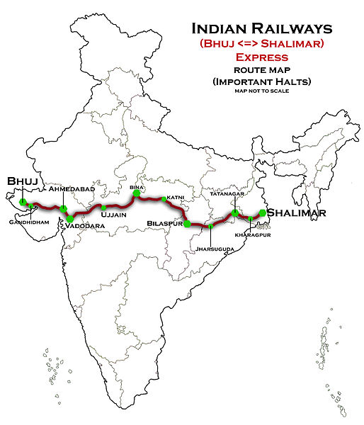File:(Bhuj - Shalimar) Express Route map.jpg