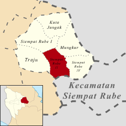 Peta lokasi Desa Siempat Rube II