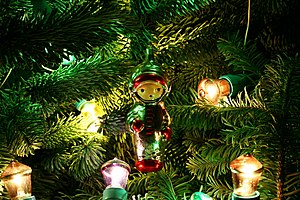 "The Cosmonaut" - retro Soviet Christmas decoration, 1960s