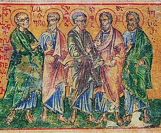 Holy Apostles Epaphroditus, Sosthenes, Apollos, Cephas and Caesar (15th-century icon).