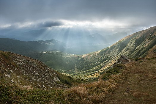 Украјински Карпати, поглед са највишег врха - Ховерле.