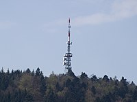 Cholfirst transmission tower seen from Schaffhausen