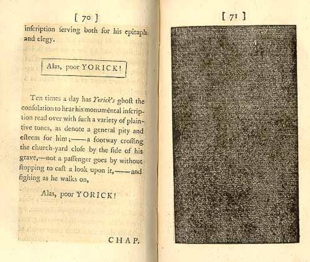 Laurence Sterne, Tristram Shandy, vol.6, pp. 70–71 (1769)