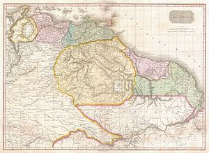 Mapa de las Guayanas en 1818