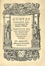 Miniatura para Confesionario mayor, en lengua mexicana y castellana