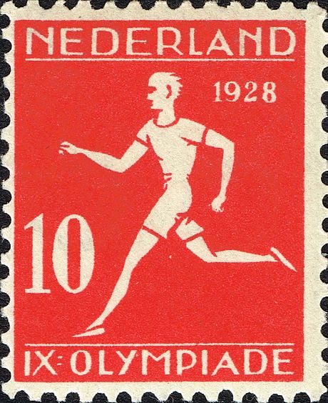 1928 Summer Olympics stamp of the Netherlands athletics2.jpg