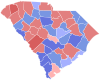 Red counties were won by Beasley and blue counties were won by Theodore