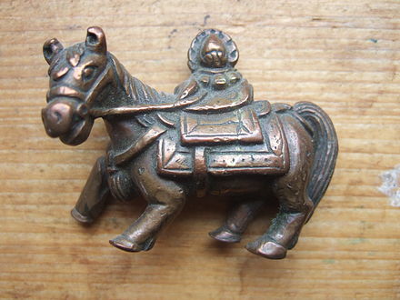 Tibetan bronze statue of a windhorse