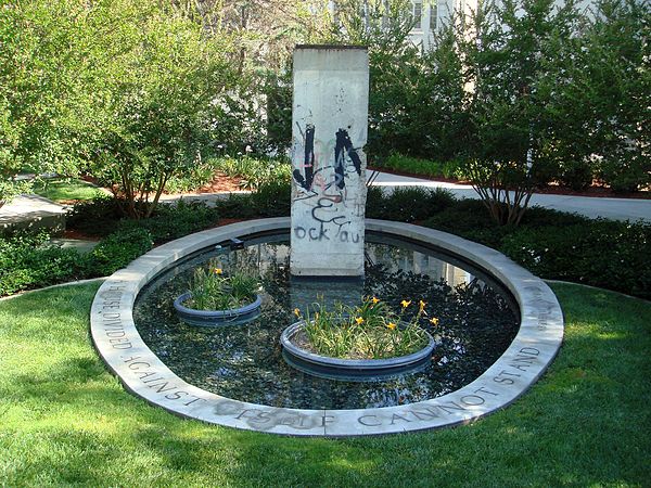 A section of the Berlin Wall in Liberty Plaza