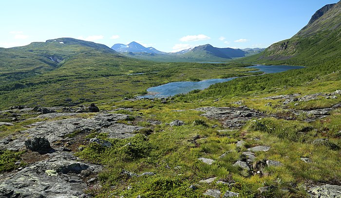 Fjäll landscape in Padjelanta, Swedish Lapland