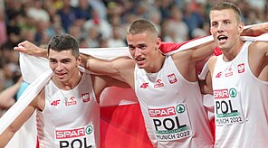 Dominik Kopeć (links) bei den Europameisterschaften 2022 in München