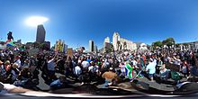 A 360deg photograph of the protests in front of the Houses of Parliament. 360 photograph of Zuma Must Fall protests in Cape Town.jpg