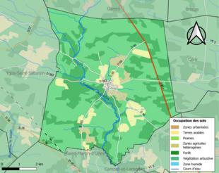 Mappa a colori che mostra l'uso del suolo.