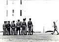 א.פ. דוד מאמן כיתת נוטרים ליד מגדל המים בנהריה 1941.