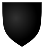 A coat of arms showing an empty black field