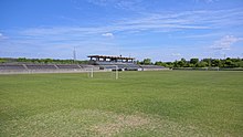 Akita Prefectural Central Park Football Stadium west side field.jpg