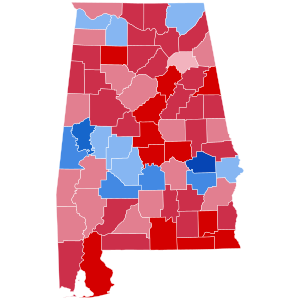 Alabama Presidential Election Results 1984.svg