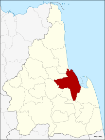 Amplasarea districtului în provincia Nakhon Si Thammarat