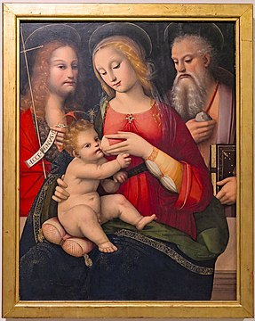 Andrea del Brescianino, Madonna che allatta il Bambino e i Santi Giovanni Battista e Girolamo