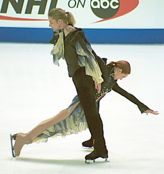 Anissina and partner Gwendal Peizerat compete in 2001.