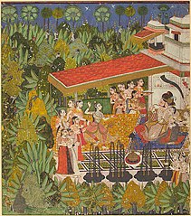Maharaja Sri Prabh Singhji Entertained in a Garden